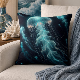 Glowing Ocean: Jellyfish Inspired Throw Pillows