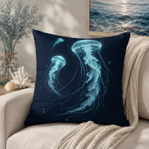 Glowing Ocean: Jellyfish Inspired Throw Pillows