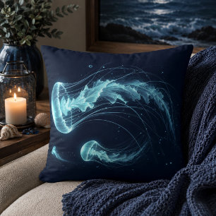 Glowing Ocean: Jellyfish Inspired Throw Pillows
