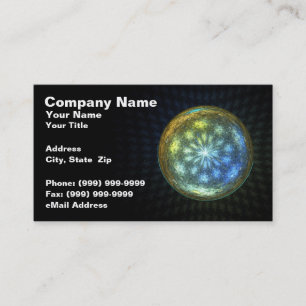 Glowing Orb on Black Background Business Card