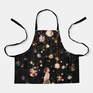 Glowing Orbs Starry Night  Apron