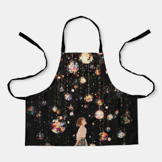 Glowing Orbs Starry Night Apron