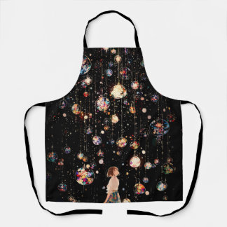 Glowing Orbs Starry Night Apron