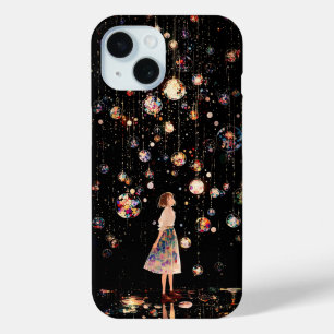 Glowing Orbs Starry Night iPhone 15 Case
