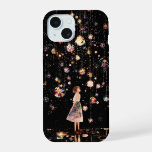 Glowing Orbs Starry Night iPhone 15 Case