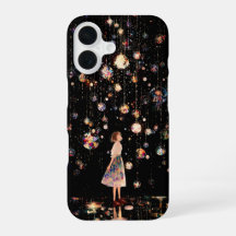 Glowing Orbs Starry Night iPhone 16 Case