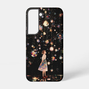 Glowing Orbs Starry Night Samsung Galaxy S22 Case