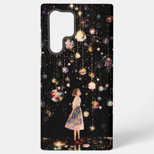 Glowing Orbs Starry Night Samsung Galaxy S22 Ultra Case