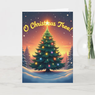 Glowing Ornaments Christmas Card