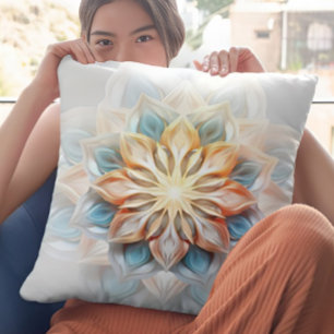 Glowing Pastel Colours Mandala Cushion
