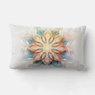Glowing Pastel Colours Mandala Lumbar Cushion