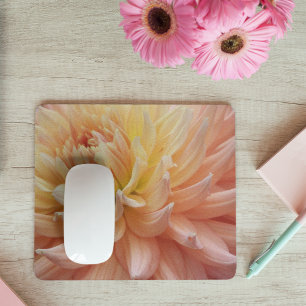 Glowing Pink Dahlia Bloom Floral Mouse Pad