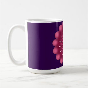 Glowing Pink Fantasy Flower Abstract Neon Floral Coffee Mug