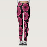 Glowing Pink Fantasy Flower | Abstract Neon Floral Leggings<br><div class="desc">A vibrant and mystical floral design featuring a glowing magenta flower with soft,  velvet-like petals. Elegant curved white filaments with pollen tips radiate from the dark center,  giving it a bioluminescent or fantasy garden look. Perfect for nature lovers who appreciate a modern,  artistic twist on botanical art.</div>