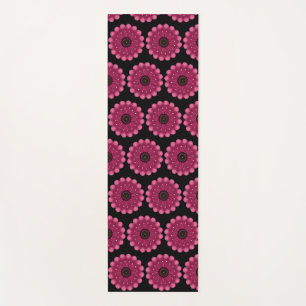 Glowing Pink Fantasy Flower   Abstract Neon Floral Yoga Mat