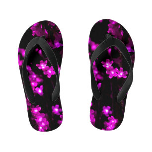 Glowing Pink Flower Lights Kid's Jandals