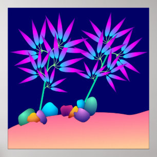 Glowing plants poster