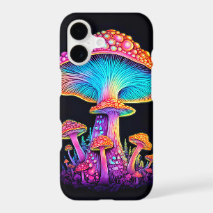 Glowing Psychedelic Forest Mushroom Art