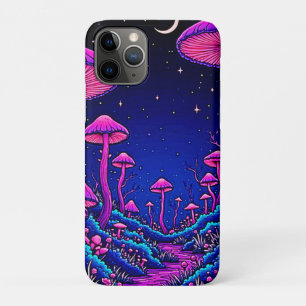 Glowing Psychedelic Mushroom Forest Night Case-Mate iPhone Case
