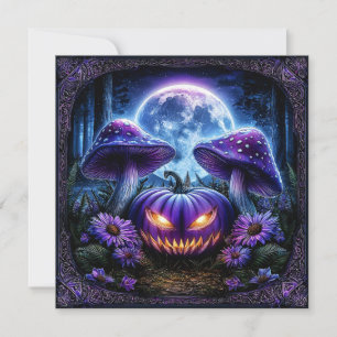 Glowing pumpkin card