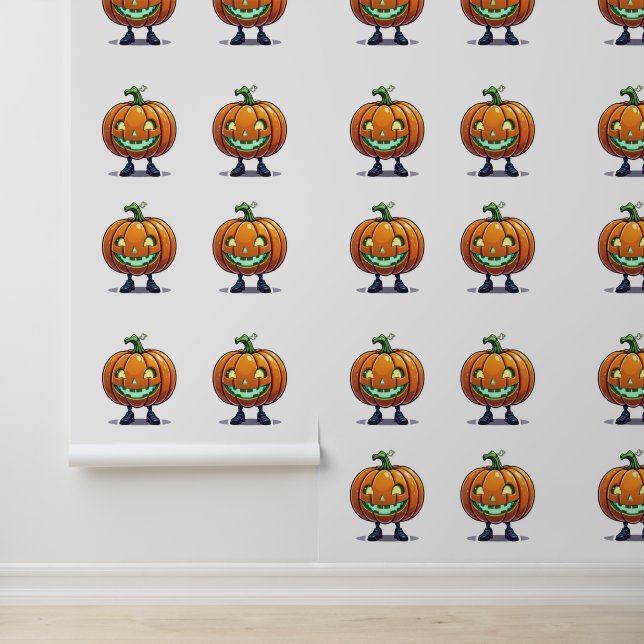 Glowing Pumpkin Halloween Cute Jack-O’-Lantern Wallpaper (Application)