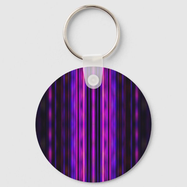 Glowing purple blurred stripes key ring (Front)