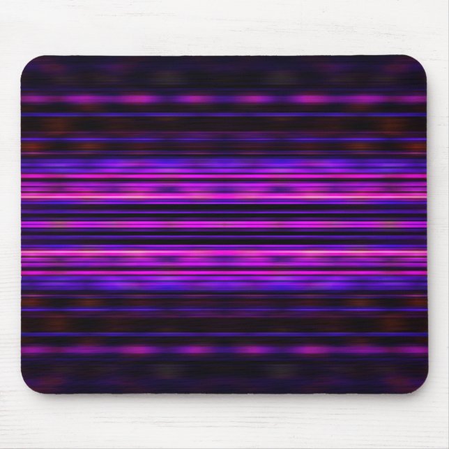 Glowing purple blurred stripes mouse pad (Front)
