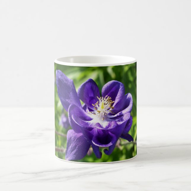 glowing purple flower coffee mug (Center)