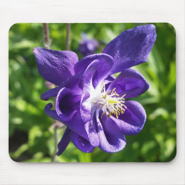 glowing purple flower mouse pad (Front)