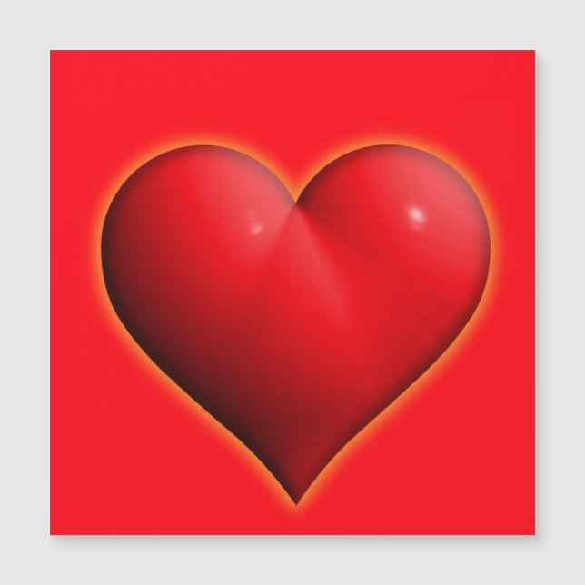 Glowing Red 3-D Heart (Front)