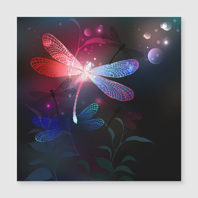 Glowing red dragonfly (Front)