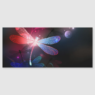 Glowing red dragonfly