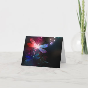 Glowing red dragonfly announcement