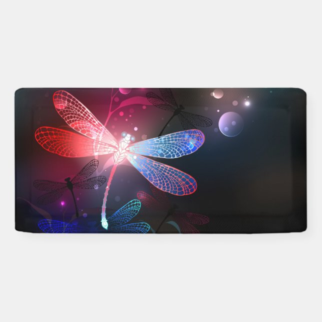 Glowing red dragonfly banner (Horizontal)