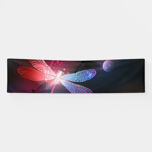 Glowing red dragonfly banner (Horizontal)