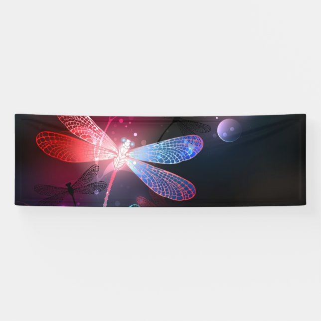 Glowing red dragonfly banner (Horizontal)