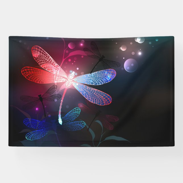 Glowing red dragonfly banner (Horizontal)