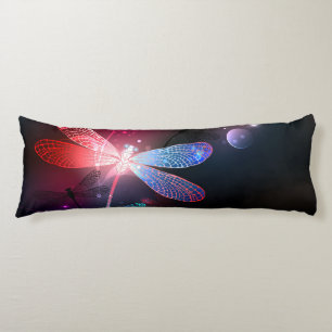 Glowing red dragonfly body cushion