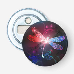 Glowing red dragonfly bottle opener