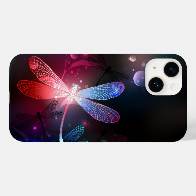 Glowing red dragonfly Case-Mate iPhone case (Back (Horizontal))