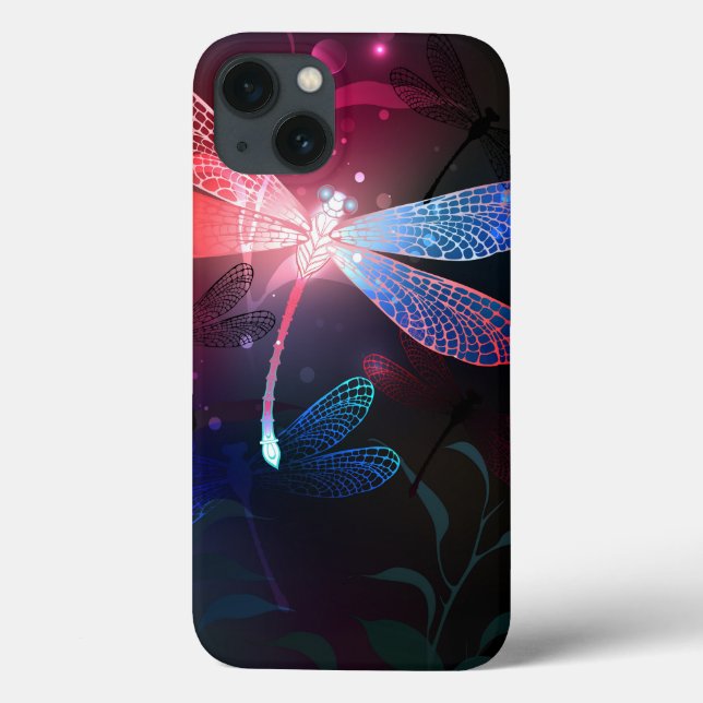 Glowing red dragonfly Case-Mate iPhone case (Back)