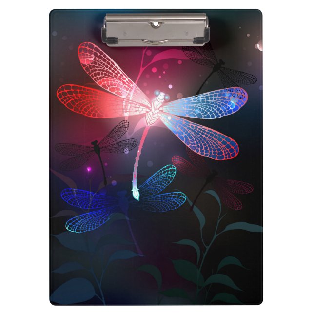 Glowing red dragonfly clipboard (Front)