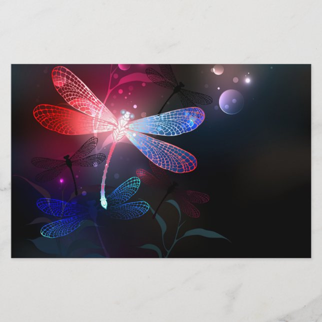 Glowing red dragonfly flyer (Front)
