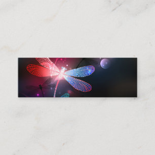 Glowing red dragonfly loyalty card