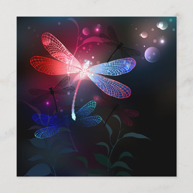 Glowing red dragonfly menu (Front)