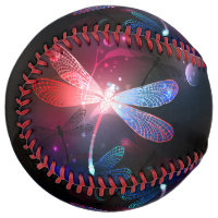 Glowing red dragonfly