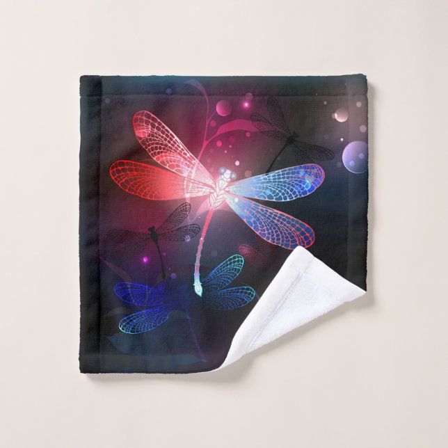 Glowing red dragonfly wash cloth (Wash Cloth)