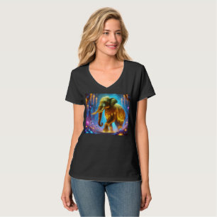 Glowing Regal Elephant T-Shirt Design.