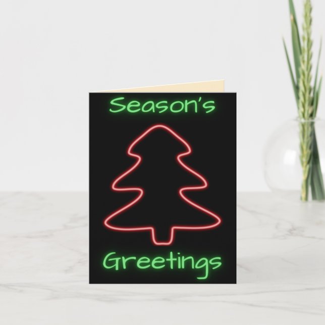 Glowing Season's Greetings Holiday Card (Front)