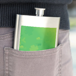 Glowing Shamrocks Hip Flask